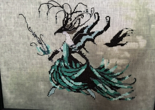 Mystique hand-painted fabric