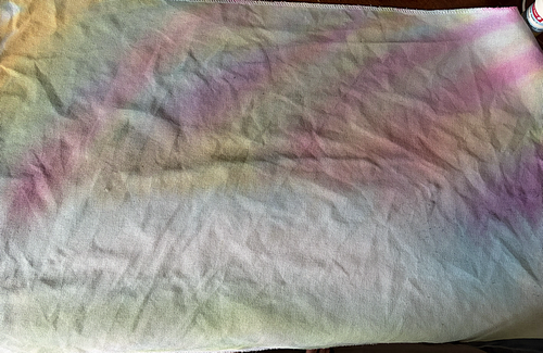 Northern Lights hand-painted fabric